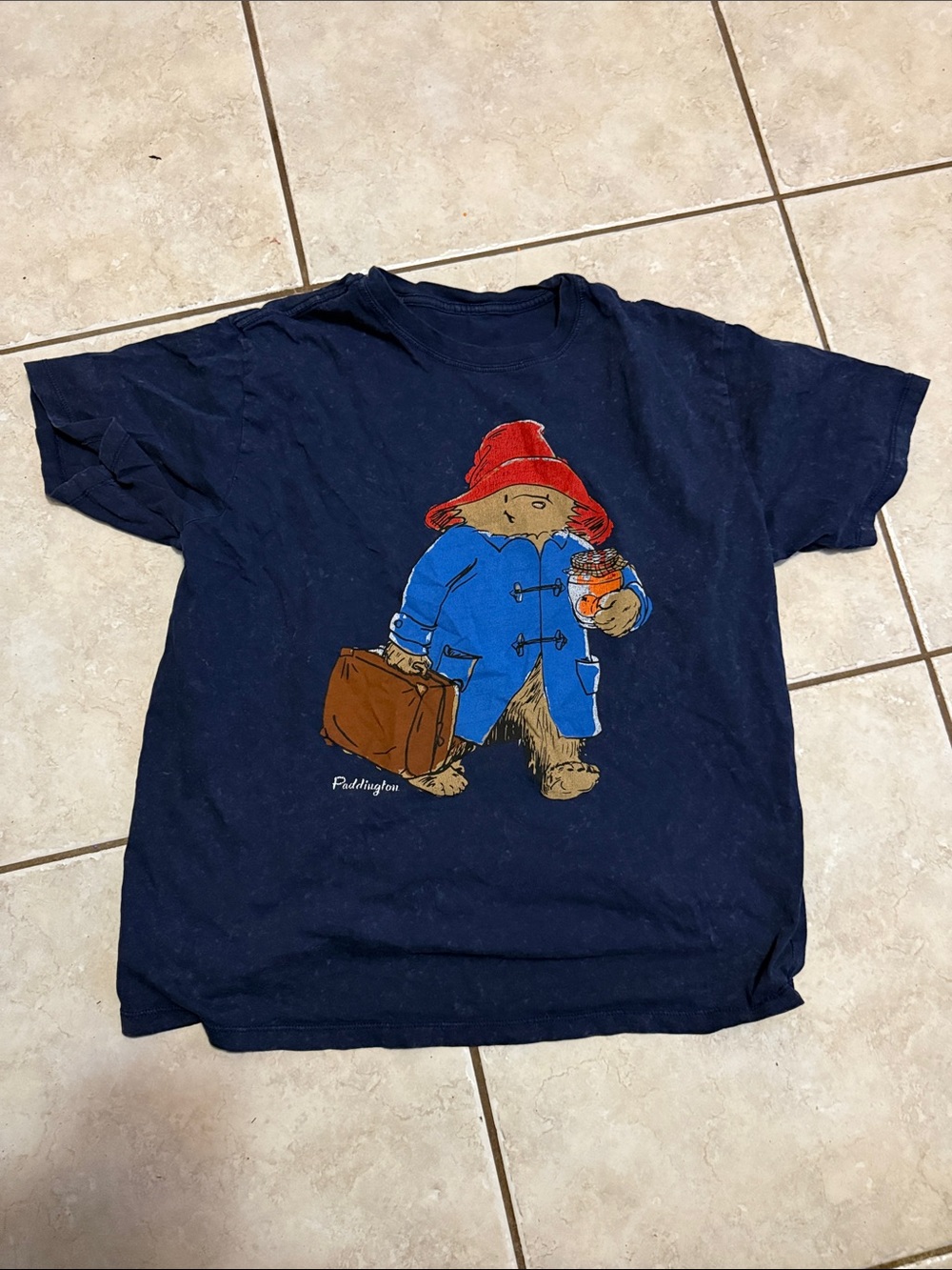 Kids Paddington Bear Graphic Tee - Navy Blue